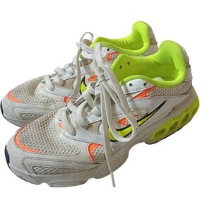 White Tan Neon Sneakers Size 9